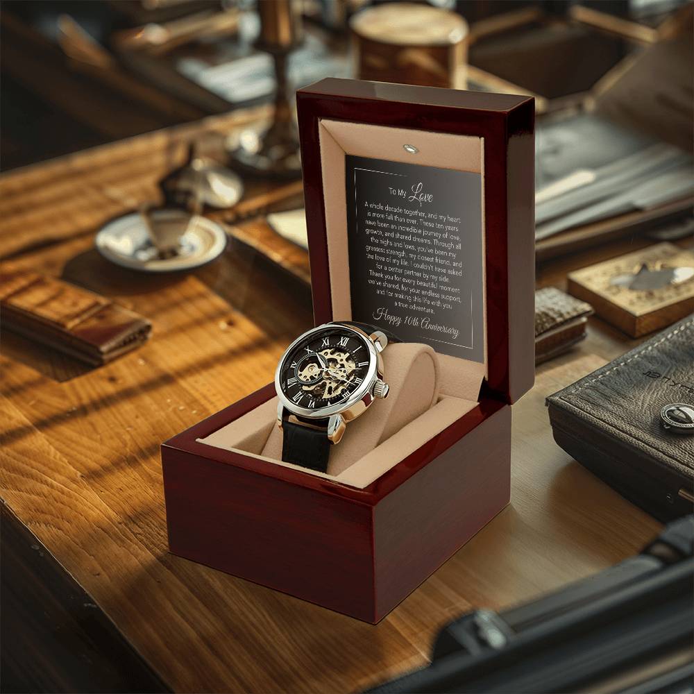 10Th Anniversary Gifts For Men 10 Year Anniversary Gift Ideas For Him, Openwork Watches