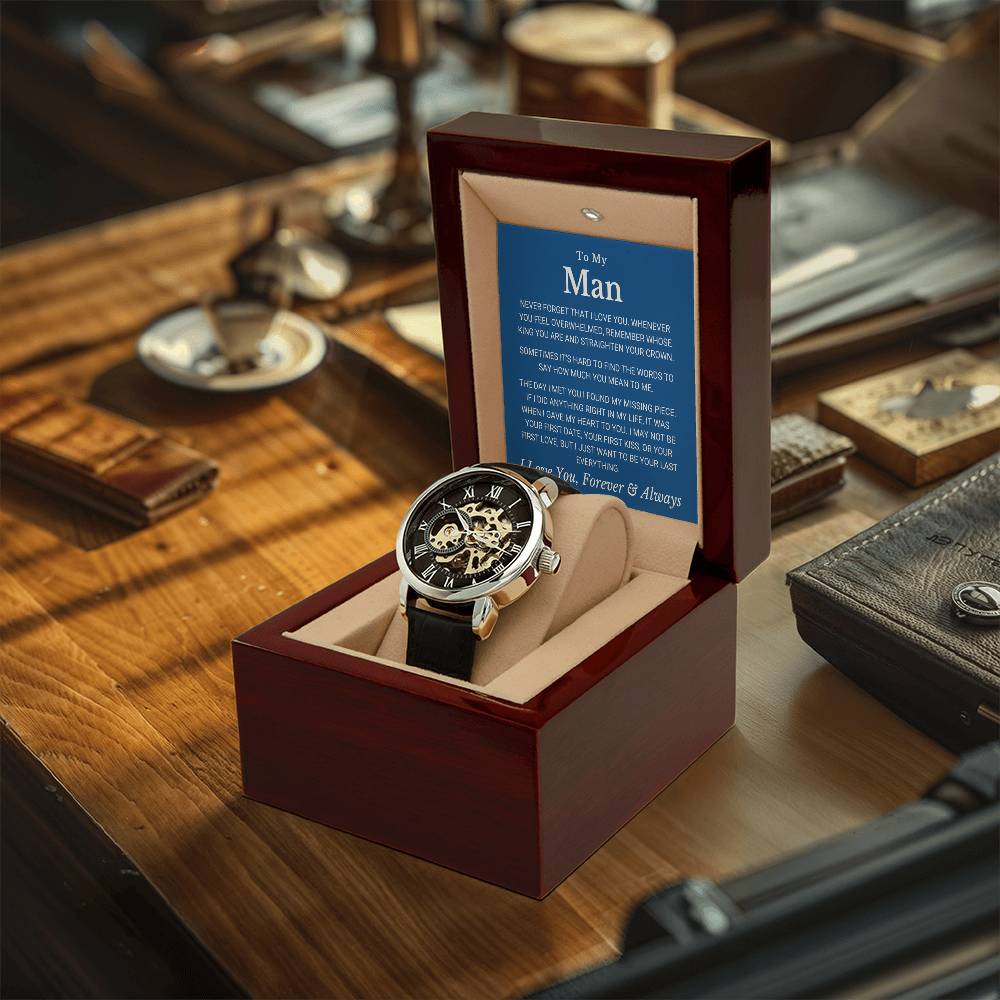 To My Man - Never Forget - Openwork Watches