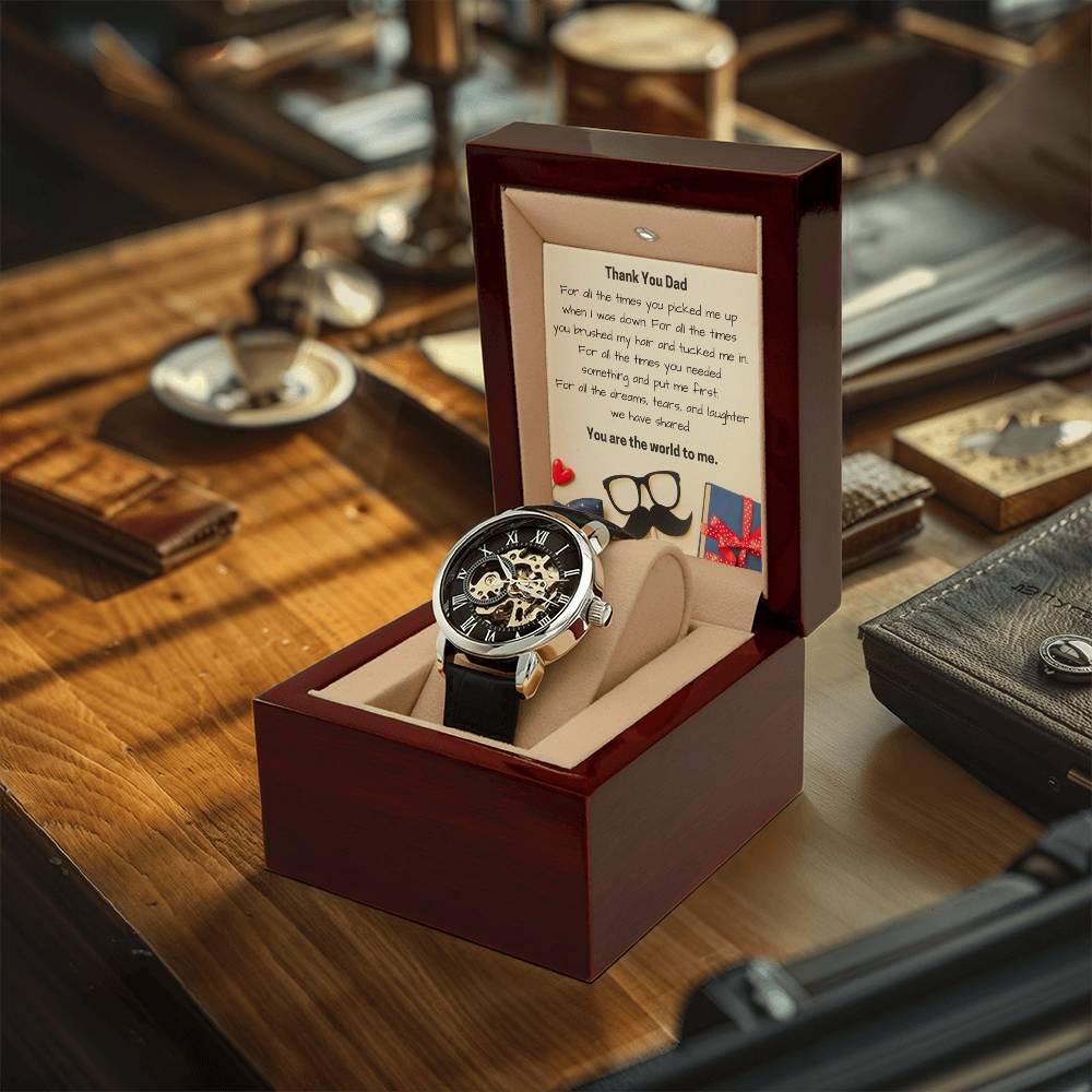 Thank You Dad - Men's Openwork Watch