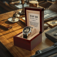 To My Dad - Men's Openwork Watch - Gift For Dad
