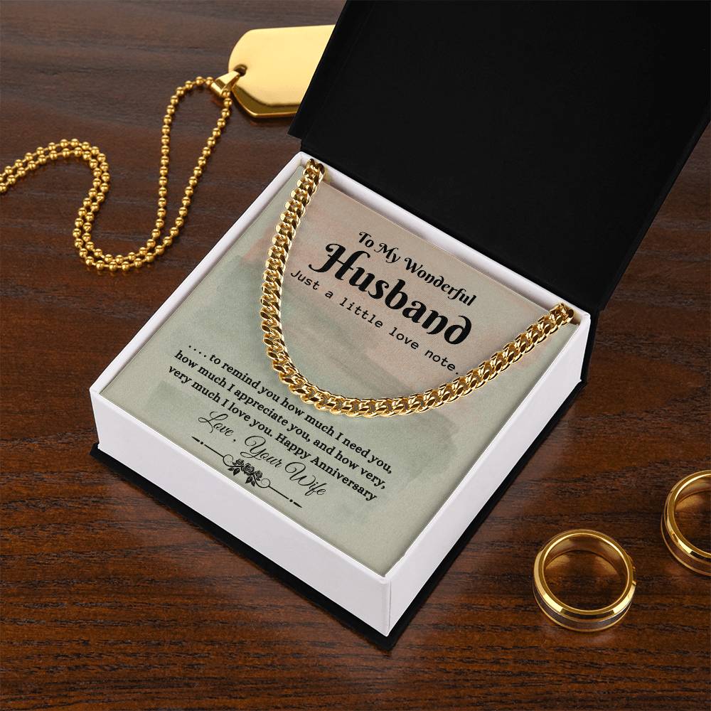 Gift To Husband - Cuban Link Chain Necklace