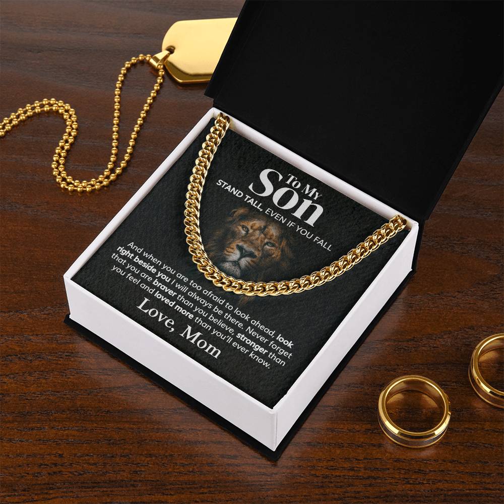 To My Son Chain Necklace Grown Up Son Gift From Mom Son Birthday Graduation Gift Sentimental Gift Cuban Link Chain