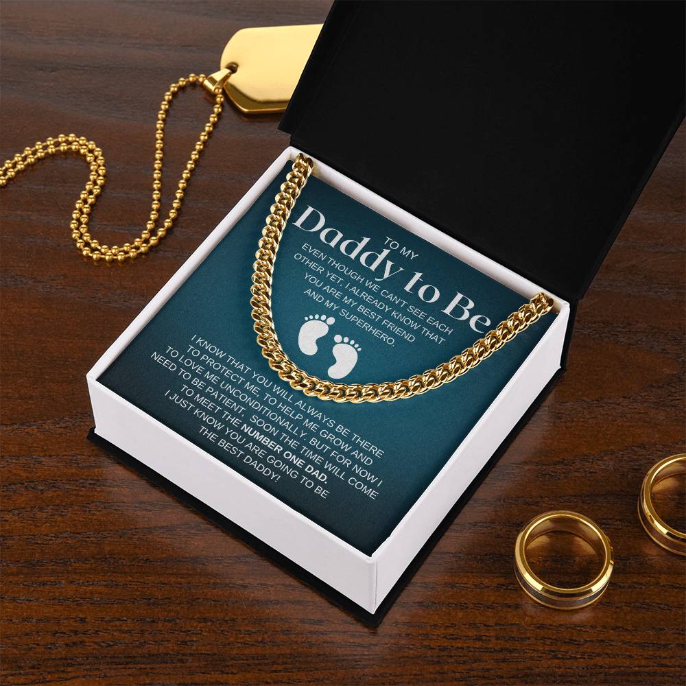 Daddy To Be Cuban Chain Necklace Daddy Necklace Fathers Day Gift Dad To Be Birthday Cuban Link Chain