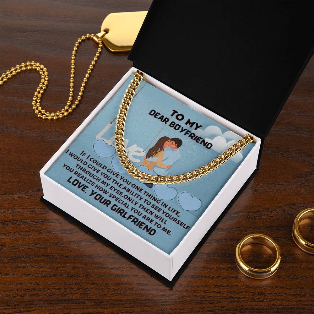 To My Dear Boyfriend Cuban Link Chain