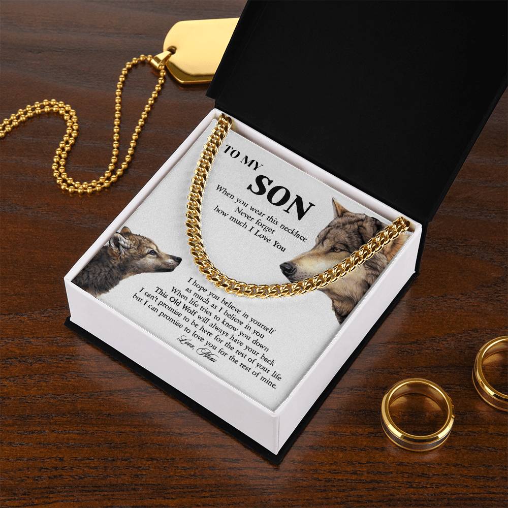 To My Son Cuban Chain Necklace Son Gifts From Mom Gifts For Son Birthday Unique Gifts For Son From Mom Cuban Link Chain