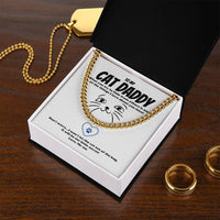 Cat Daddy Gift Cat Gift For Men Cuban Link Chain Valentine Gift For Husband Heavy Chain Necklace Funny Romantic Gift F