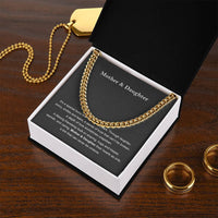 Mother & Daughter Mother's Day Birthday Jewelry Gift Chain Necklace For Women Cuban Link Chain