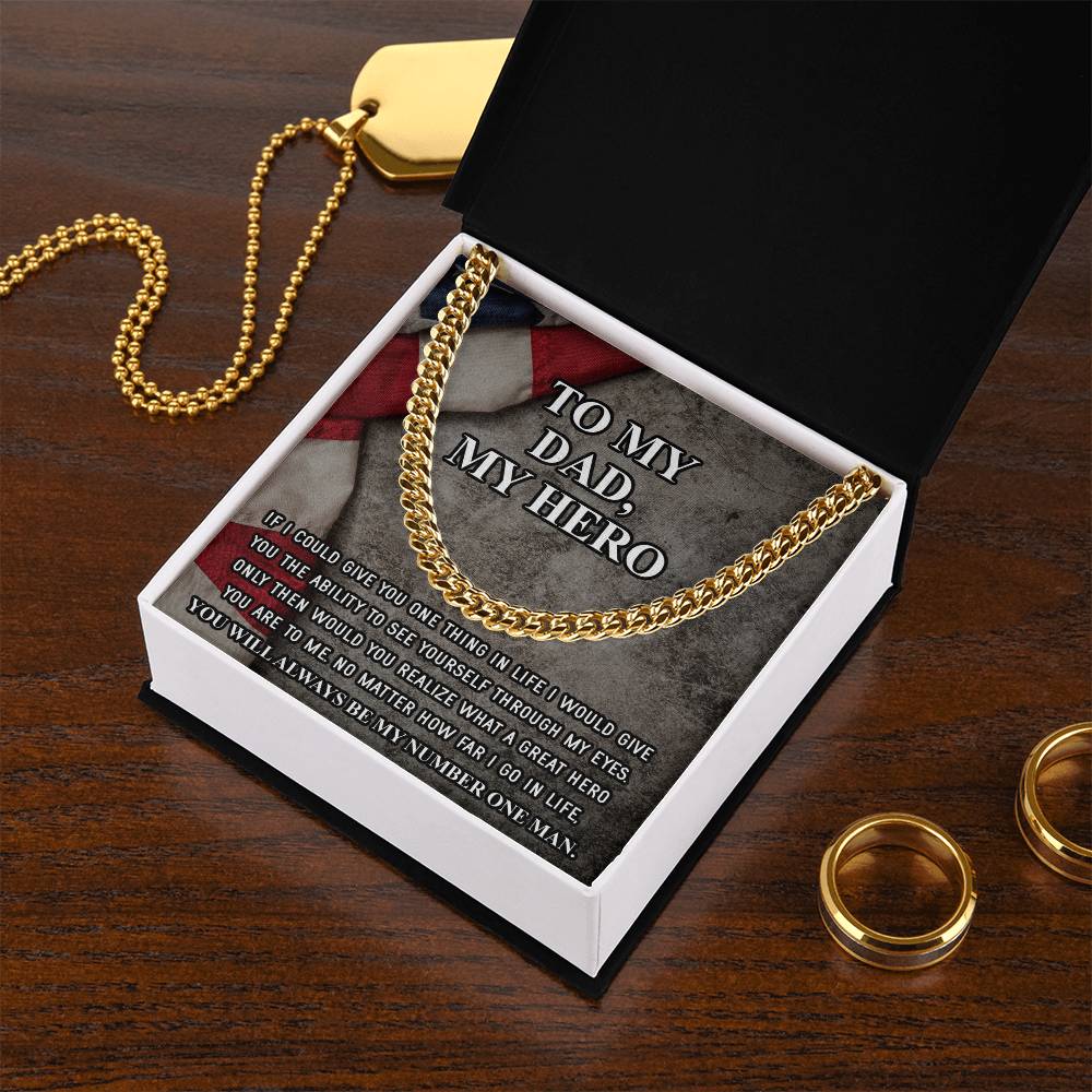 Gifts For Dad From Daughter Fathers Day Gift From Son Silver Cuban Link Chain Dad Birthday Gift Father Of The Bride Fa