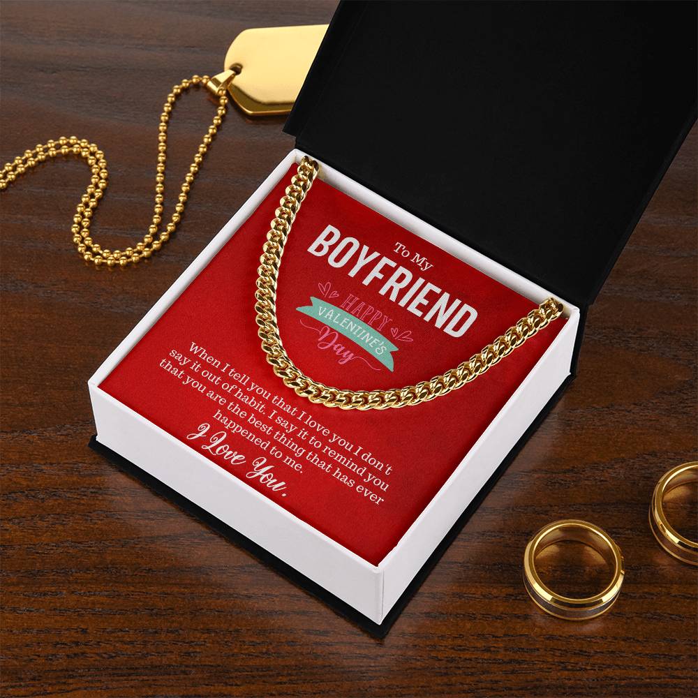 Valentine's Day Gift For Your Boyfriend. Cuban Link Chain