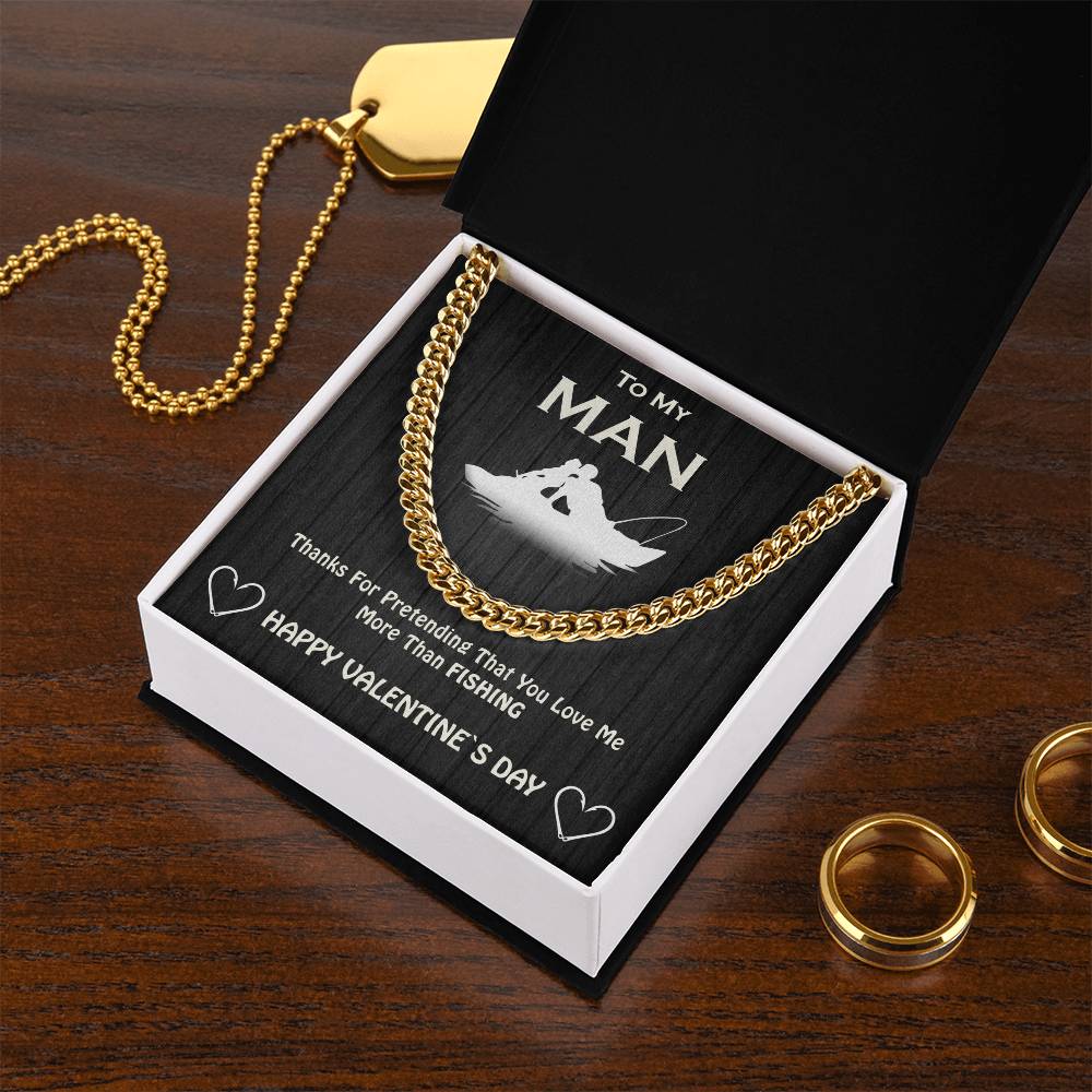 To My Man  Cuban Chain Necklace For Your Valentine Cuban Link Chain