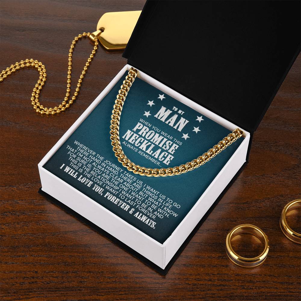 My Man - The Love I Want To Last Forever Cuban Link Chain