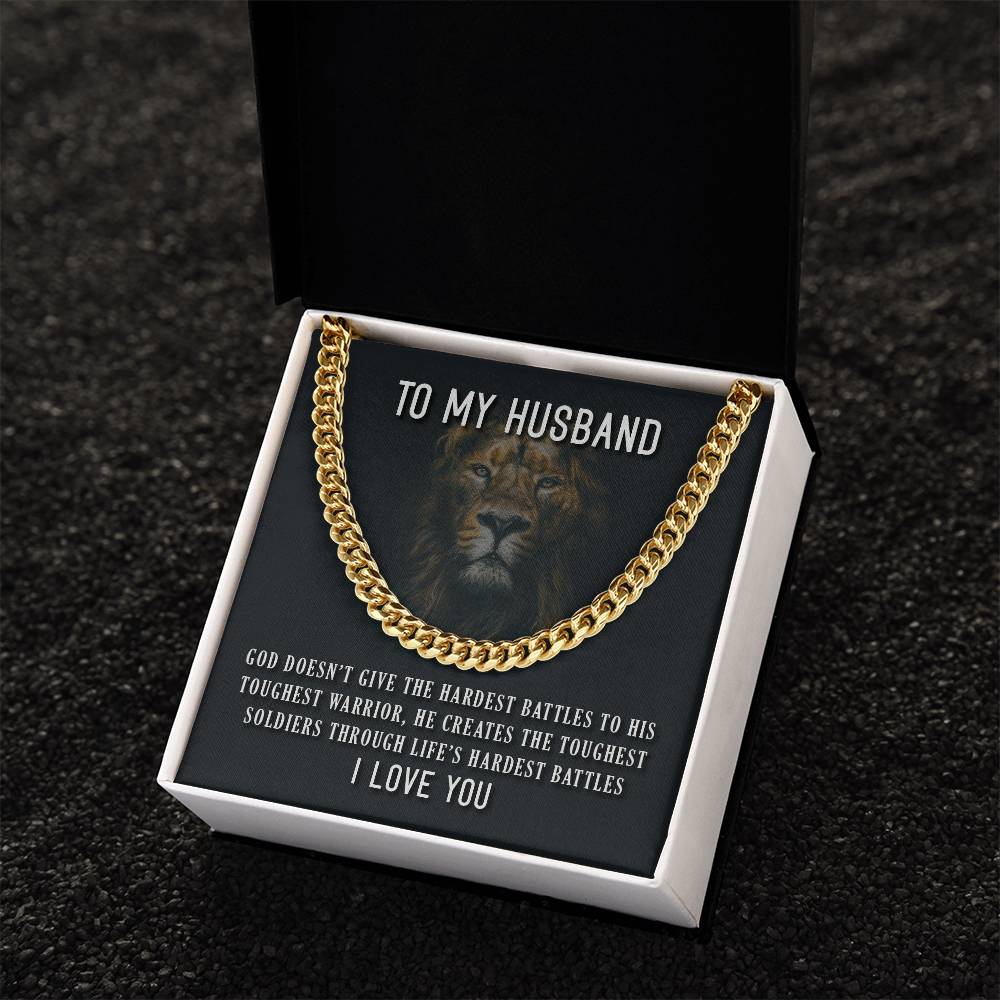 To My Husband - The Impressive Cuban Link Chain Necklace