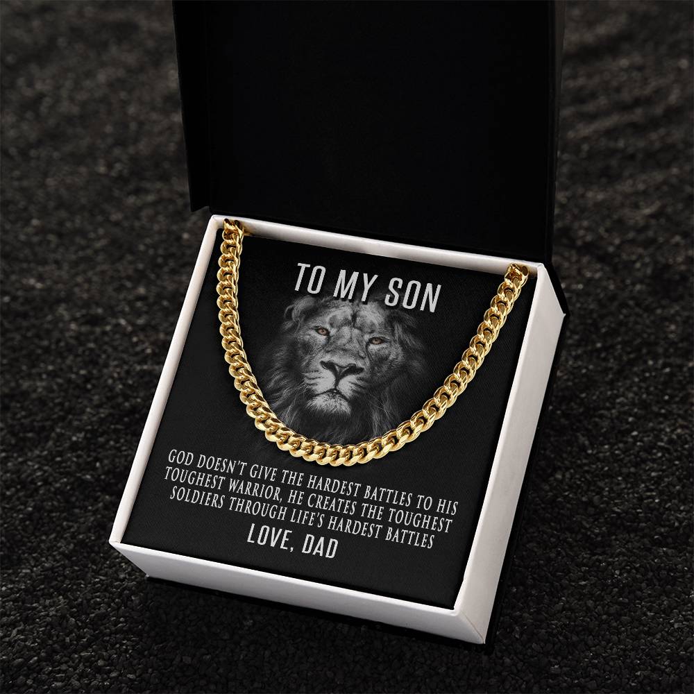 Son Toughest Warrior - Cuban Link Chain Necklace
