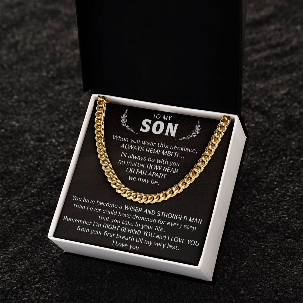 Gift For Son - Stronger Man - Cuban Cuban Link Chain