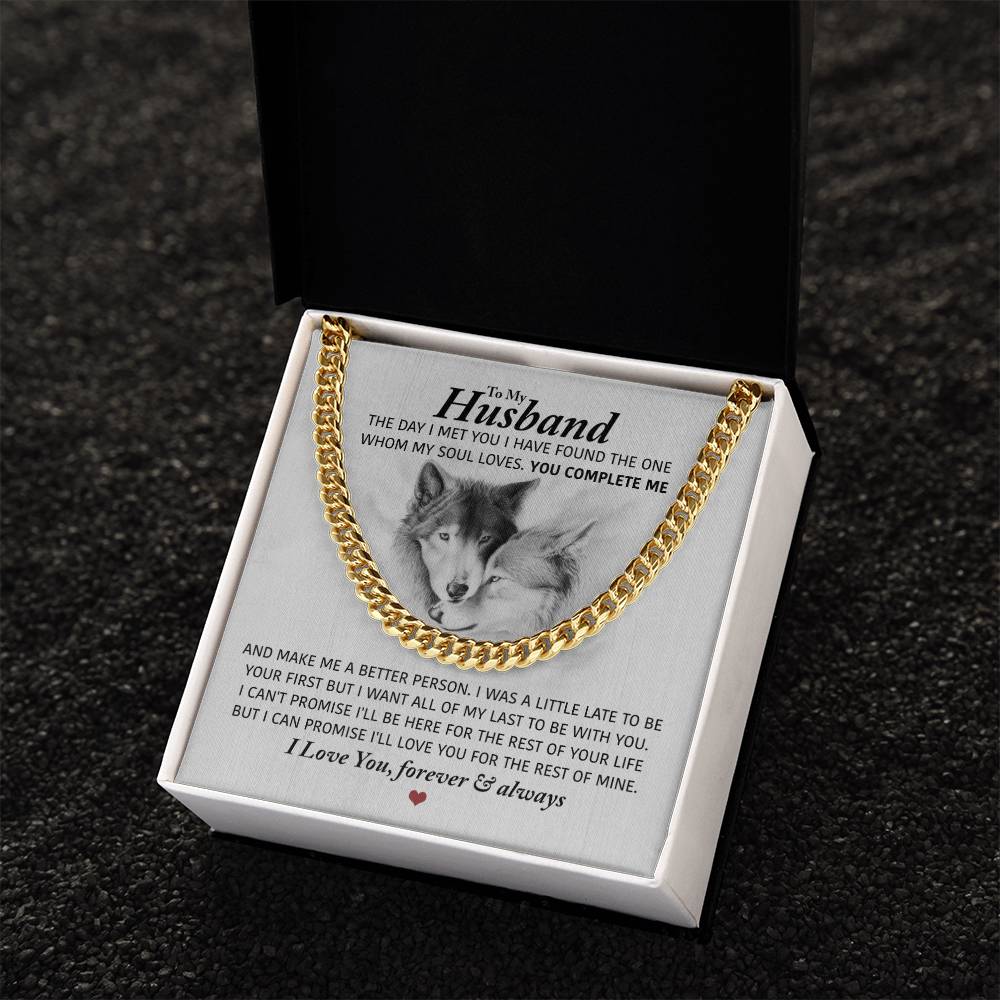 Perfect Gift For Husband Cuban Link Chain