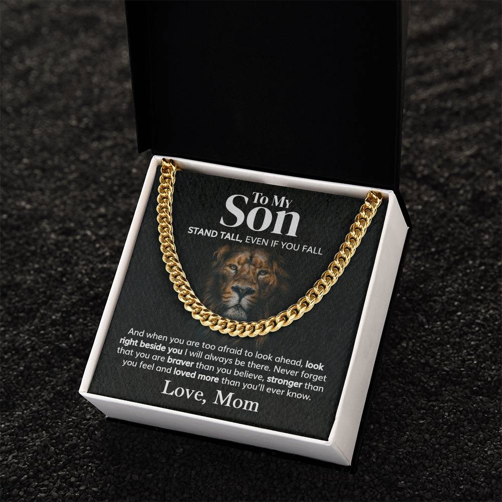 To My Son Chain Necklace Grown Up Son Gift From Mom Son Birthday Graduation Gift Sentimental Gift Cuban Link Chain