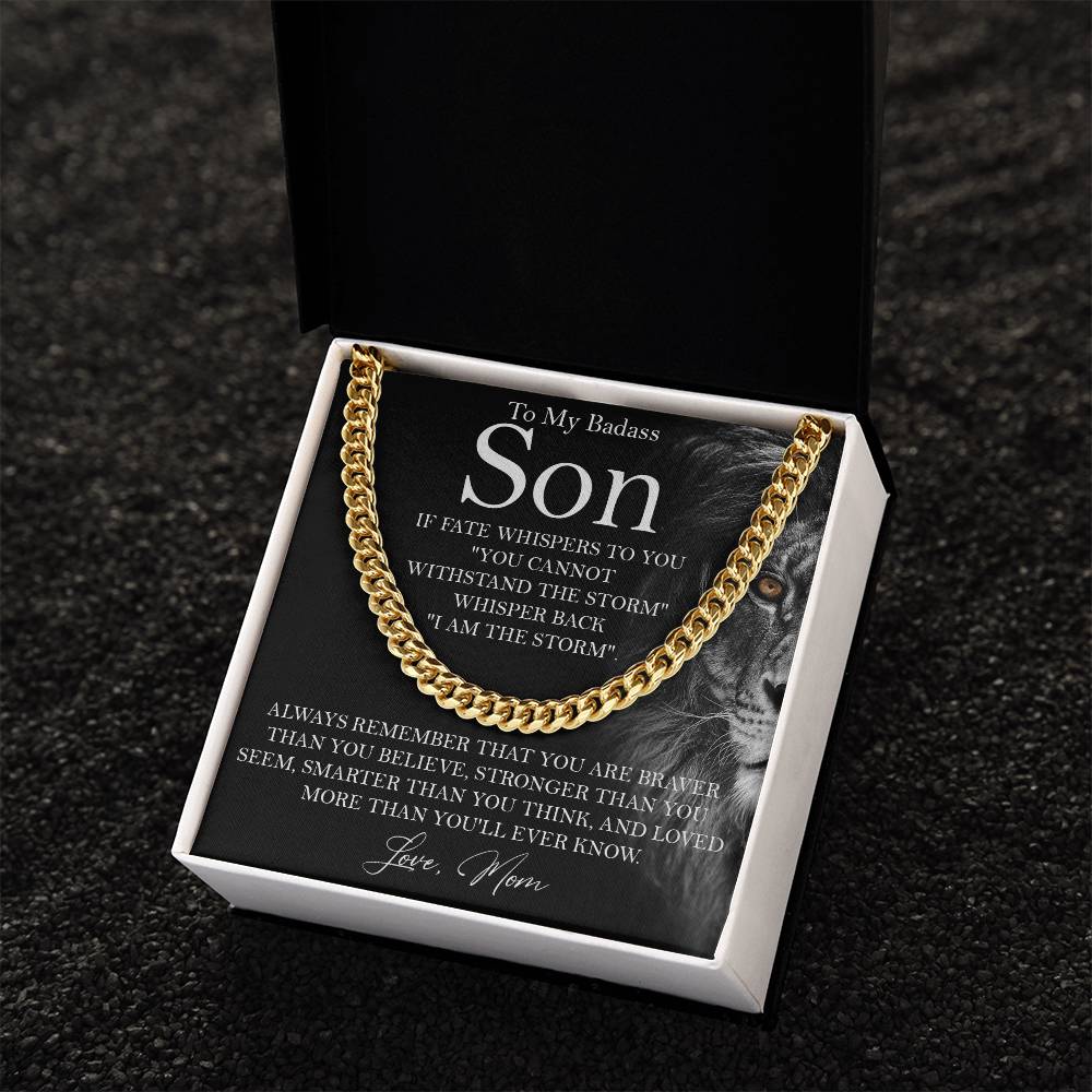To My Son Necklace Gift To Son From Mom Cuban Chain Necklace For Boy Cuban Link Chain