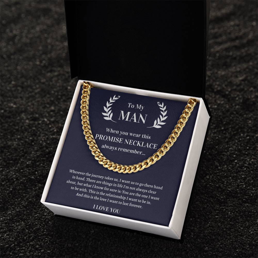 Valentine's Gift For Him Soulmate -  This Is The Love I Want To Last Forever Cuban Link Chain