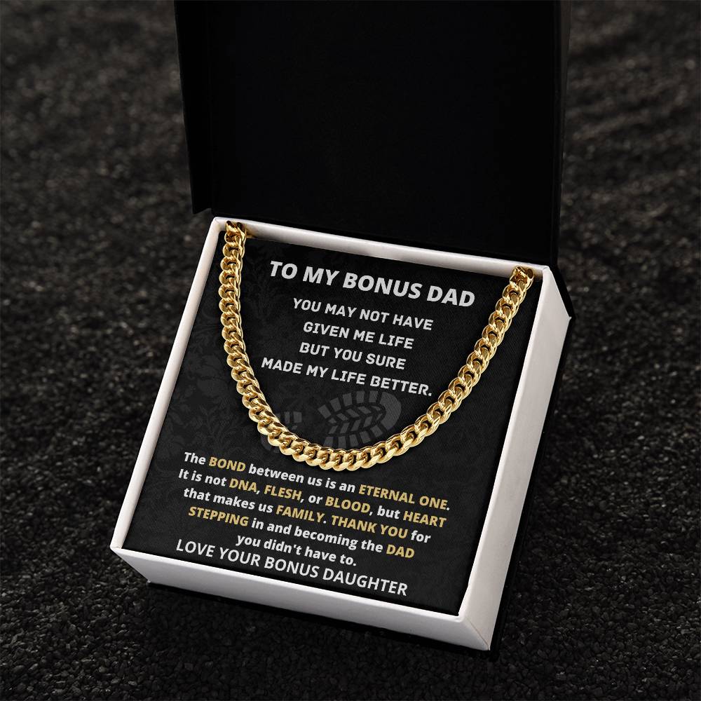 Cuban Link Chain Gift For Bonus Dad