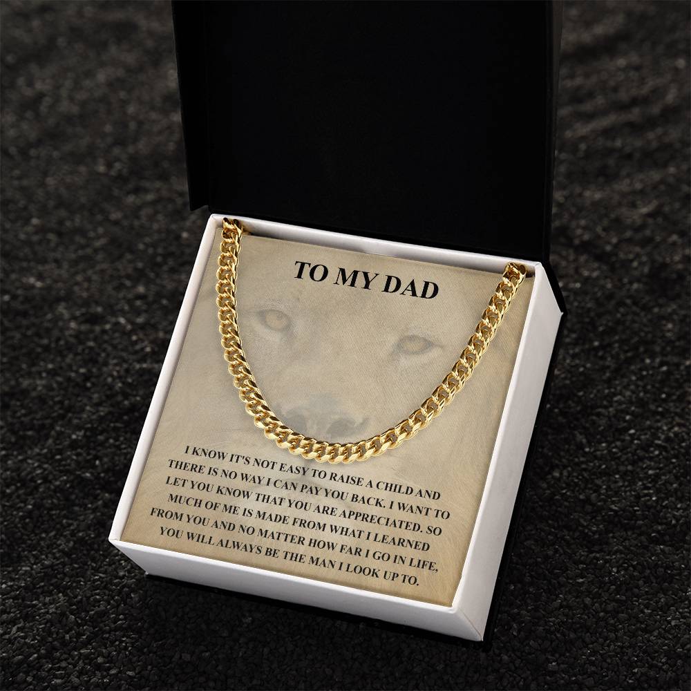 Gifts For Dad From Daughter Fathers Day Gift From Son Silver Cuban Link Chain Dad Birthday Gift Father Of The Bride Fa