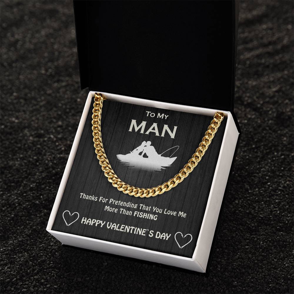 To My Man  Cuban Chain Necklace For Your Valentine Cuban Link Chain