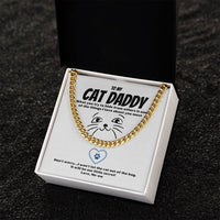 Cat Daddy Gift Cat Gift For Men Cuban Link Chain Valentine Gift For Husband Heavy Chain Necklace Funny Romantic Gift F