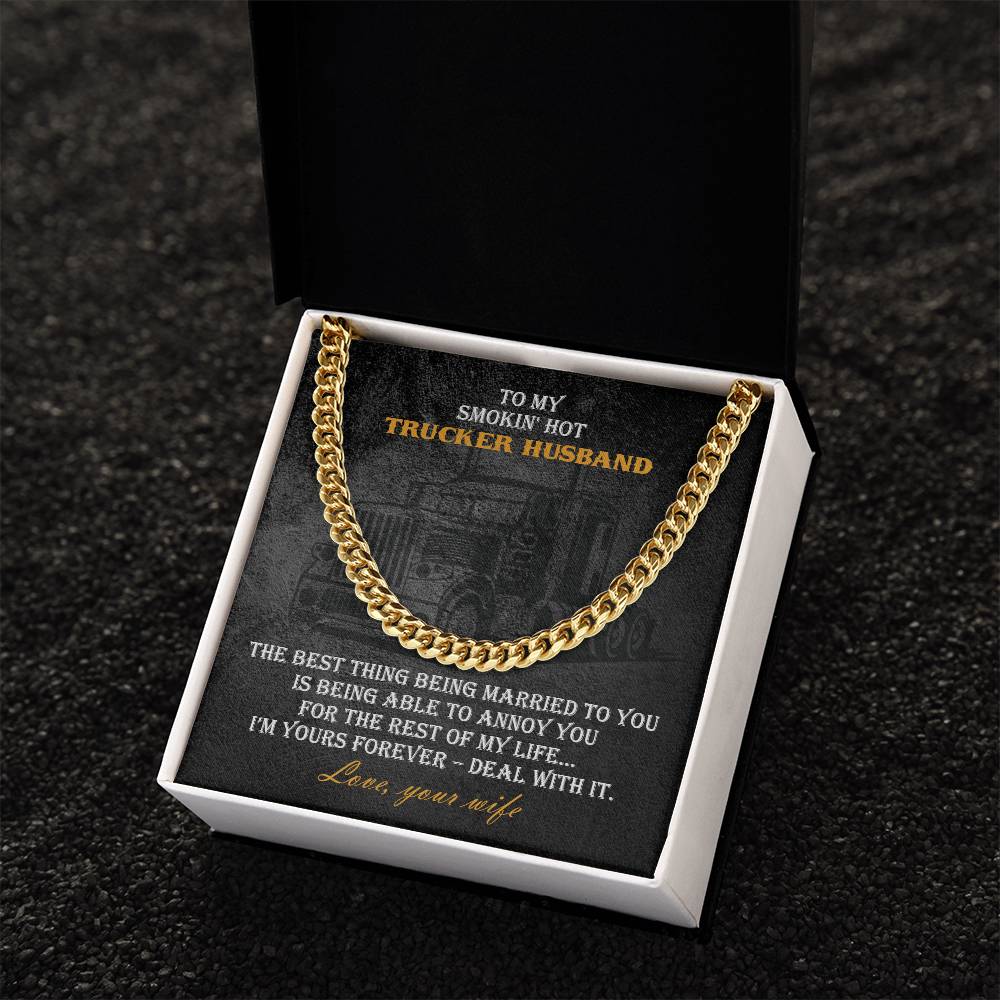 Trucker Heavy Durable Cuban Chain Mens Necklace Cuban Link Chain