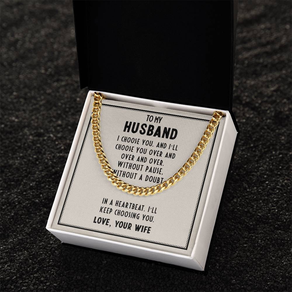 Cuban Link Chain For Husband. Chain Necklace Anniversary Gift For Husband Birthday Gift For Man Gift For Men Chain For