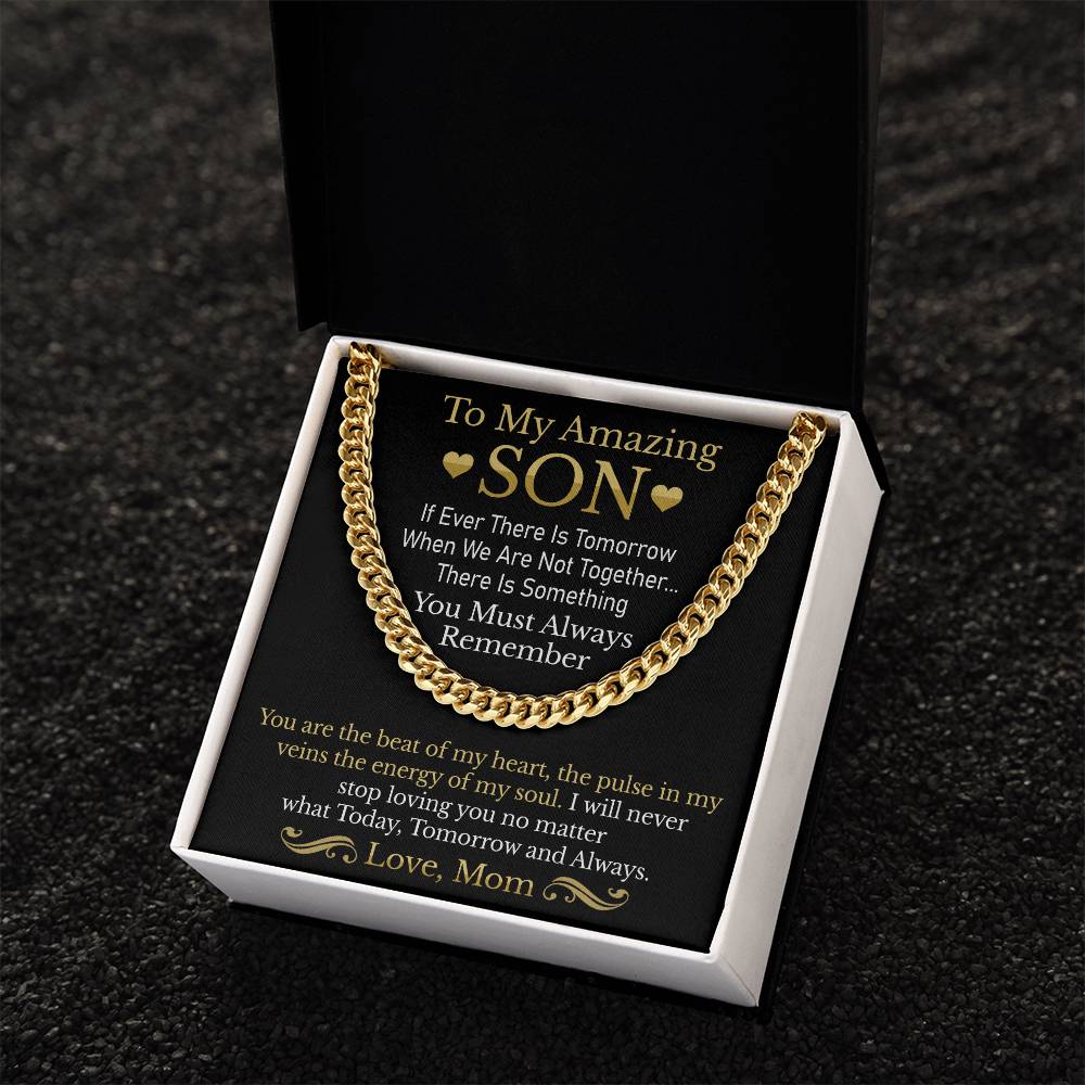 To My Amazing Son - Cuban Link Chain Necklace