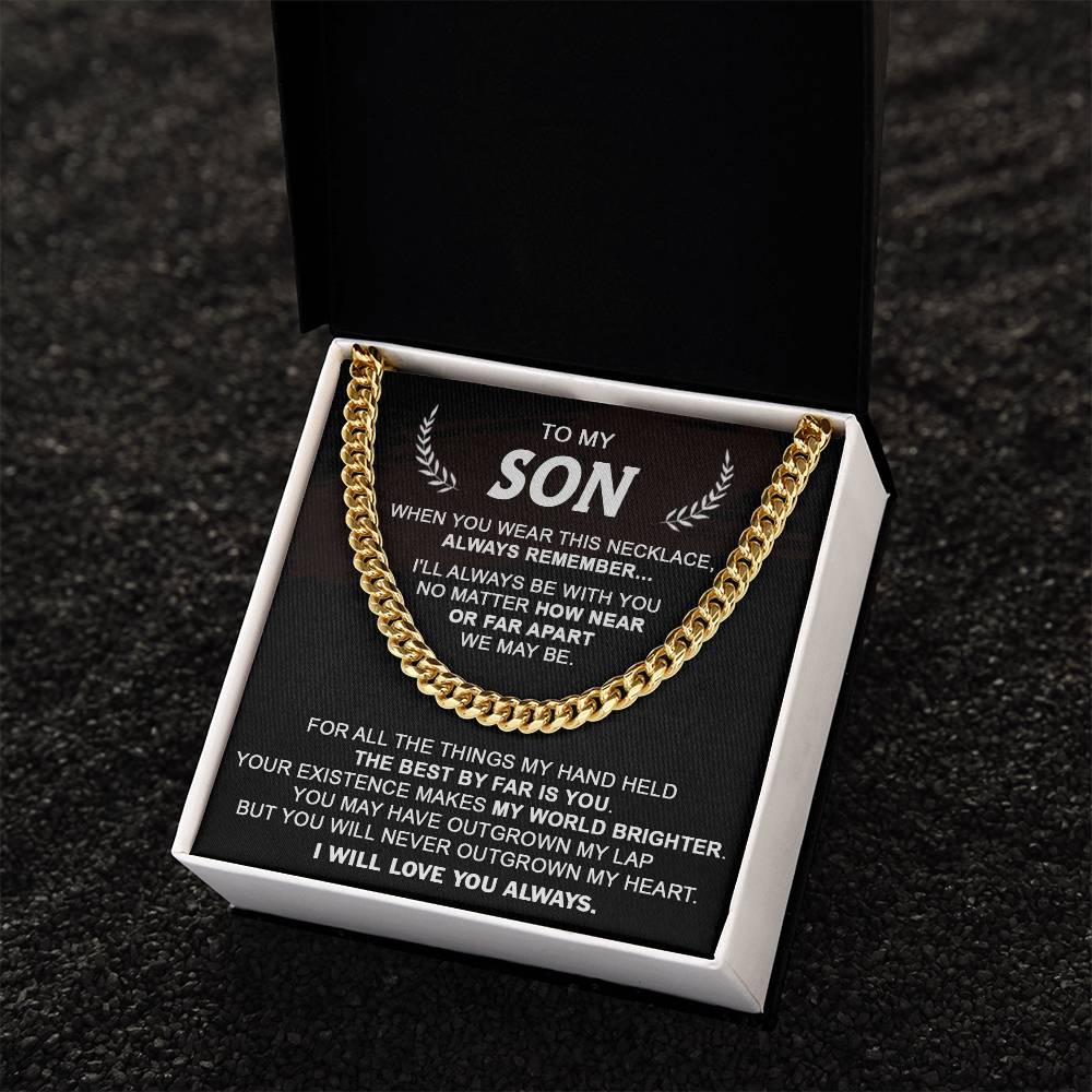 Gift For Son - Brighter World - Cuban Cuban Link Chain