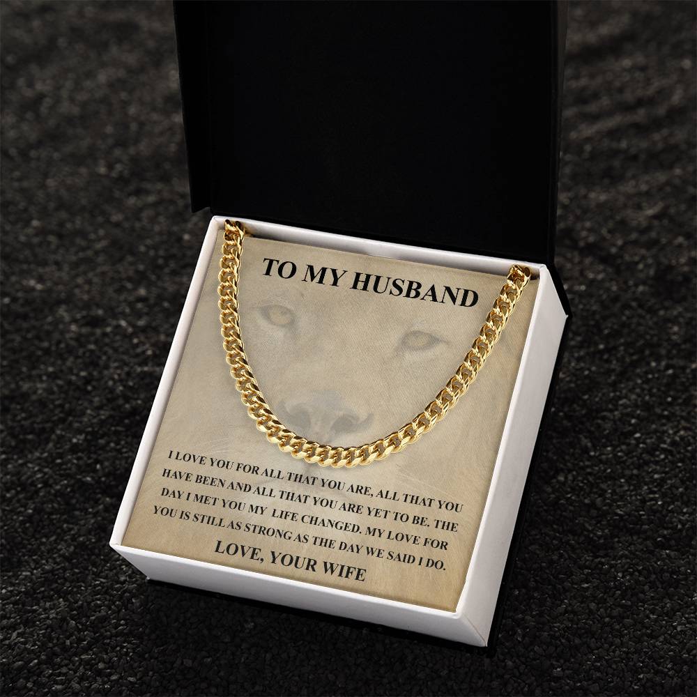 Husband Fathers Day Gift Silver Cuban Link Chain For Men Husband Birthday Gift Anniversary Gift For Husband From Wife