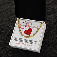 Valentine Gift For Husband Cuban Link Chain Men Valentines Day Gift Long Distance Heavy Chain Necklace Romantic Gift F