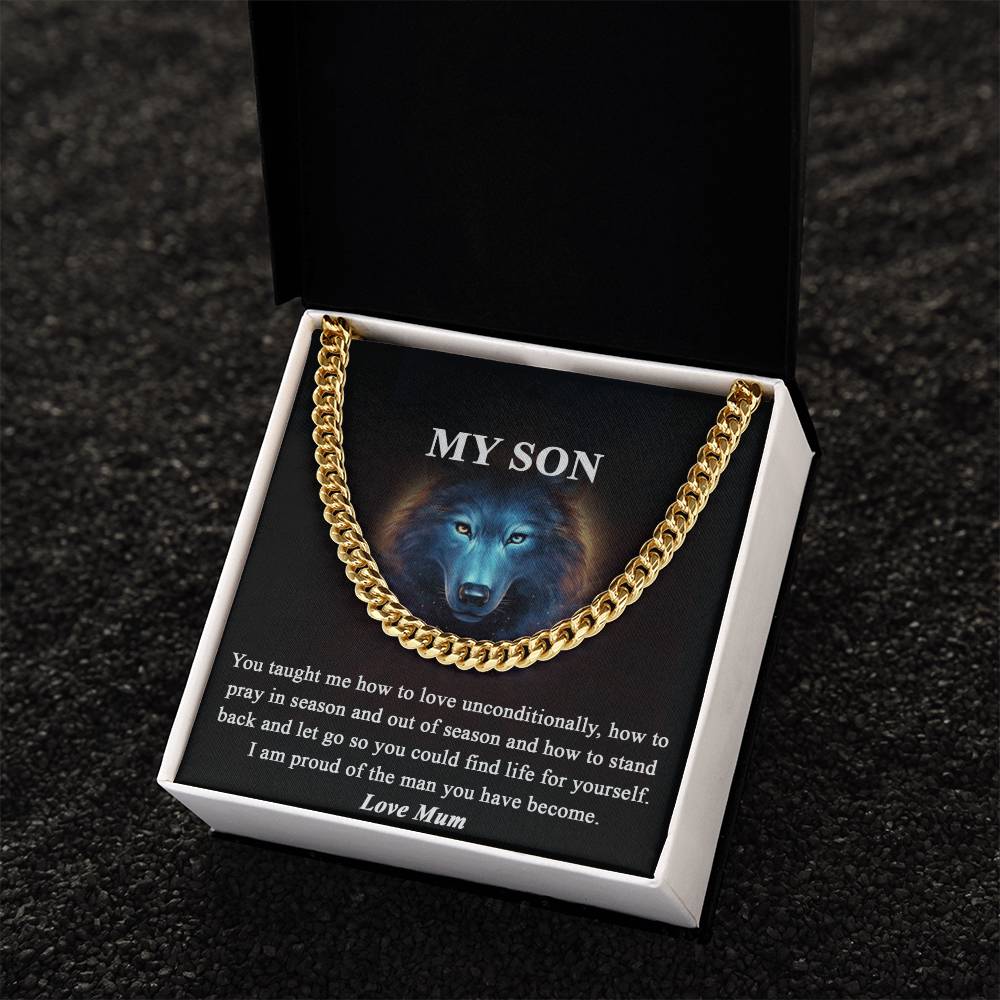 To My Son ●Cuban Link Chain ●Unconditional Love
