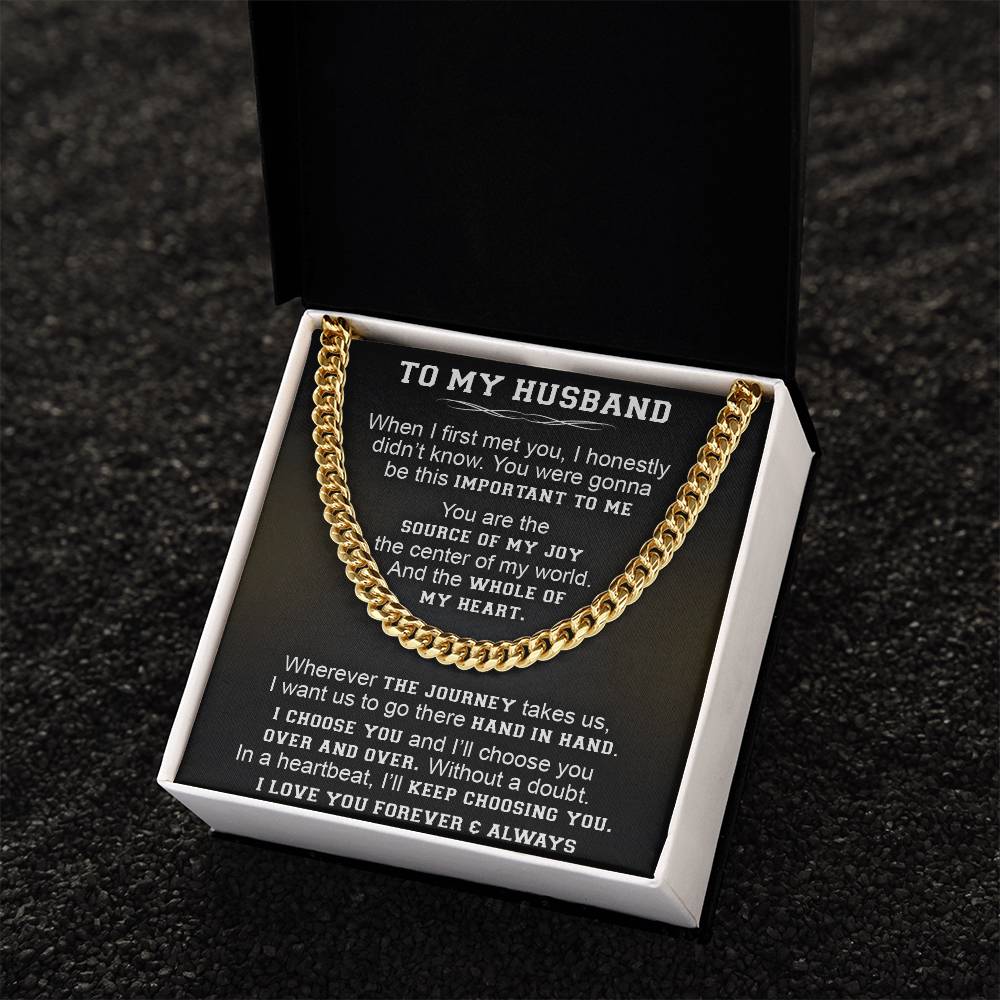 Gift For Husband - Over And Over - Cuban Link Cuban Link Chain