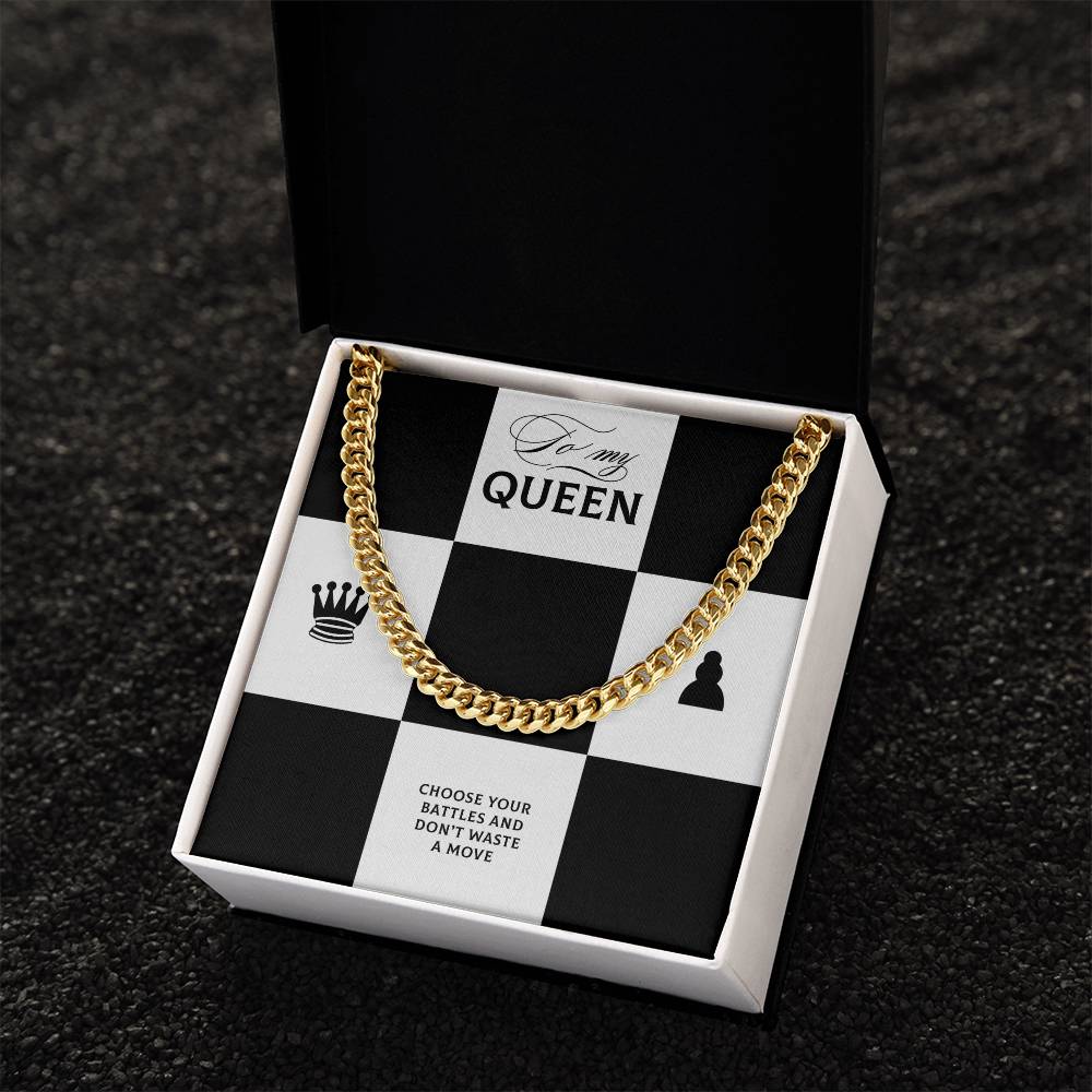 To My Queen Cuban Link Chain