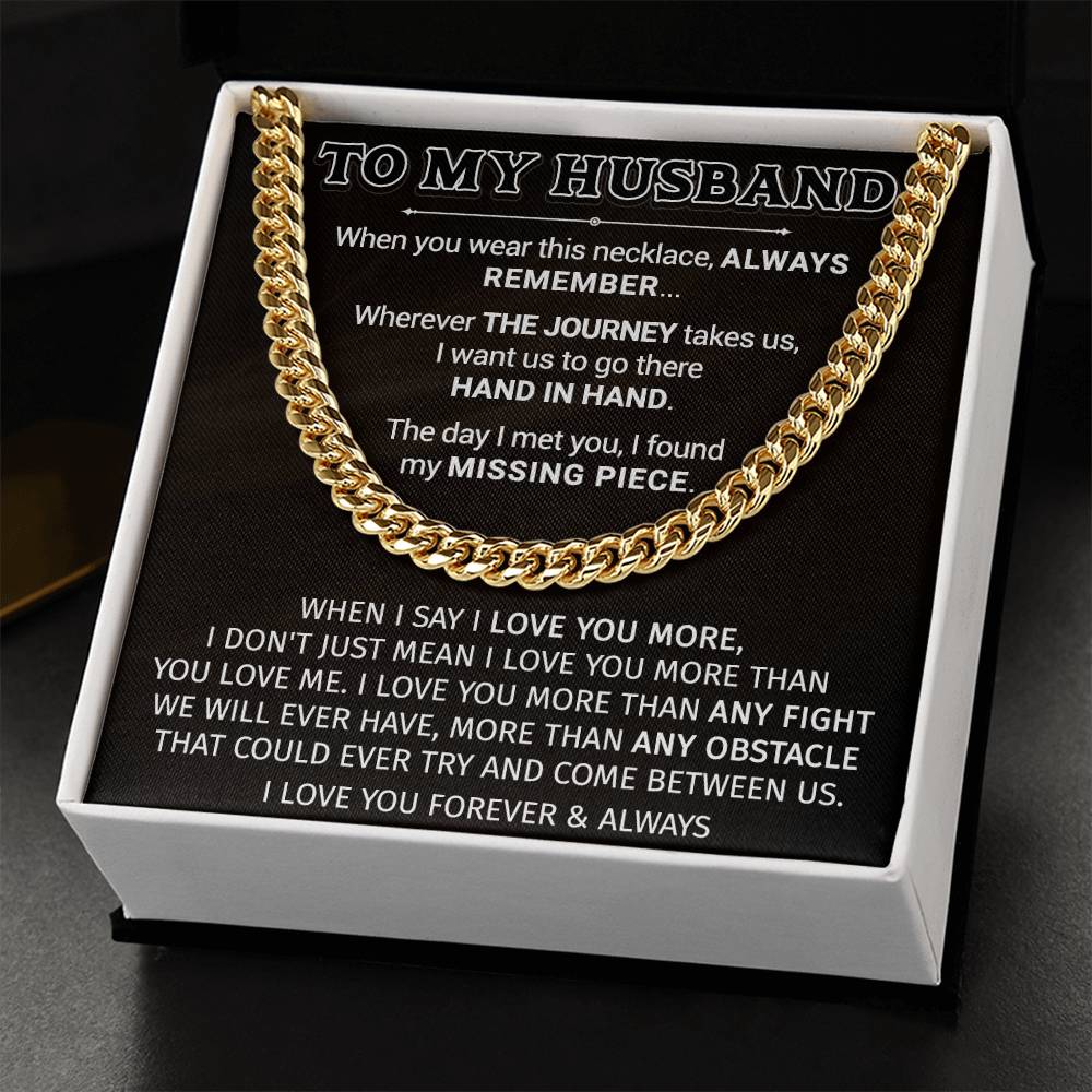Gift For Husband - Missing Piece - Cuban Link Cuban Link Chain