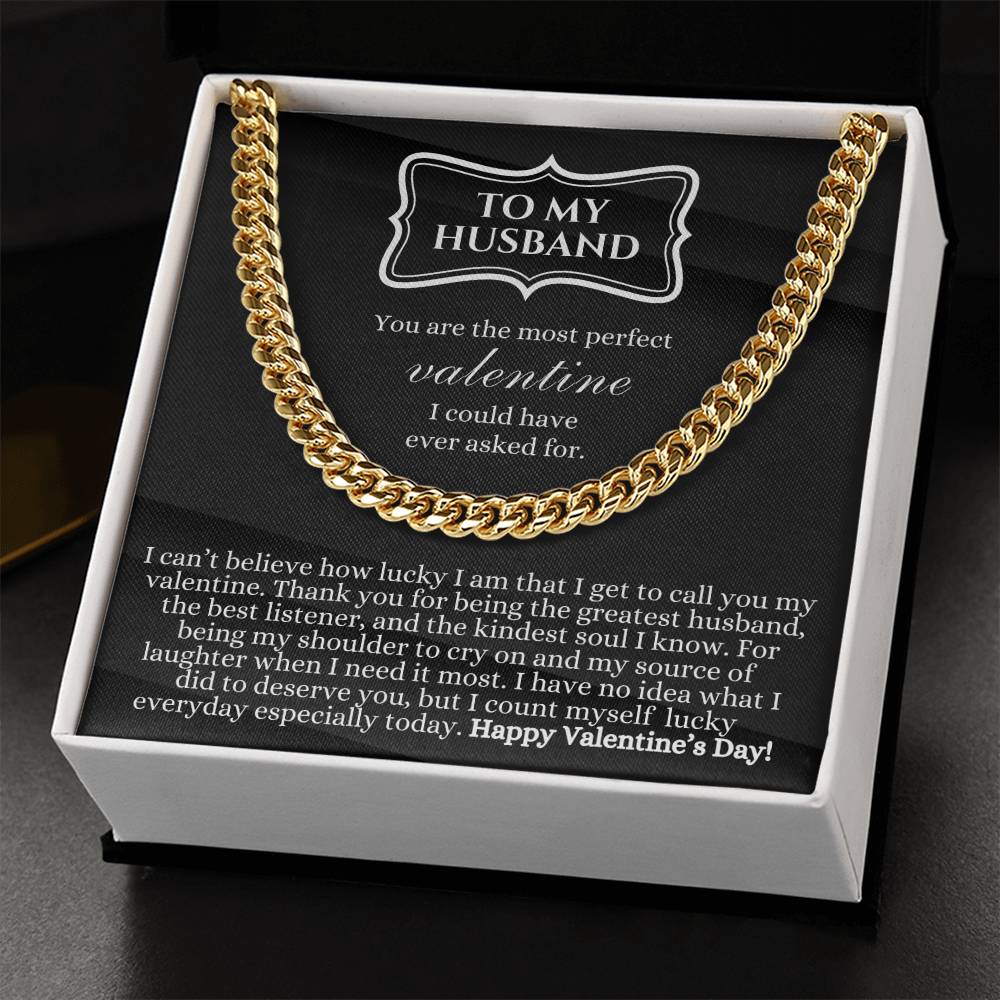 Valentines Day Gift For Husband Necklace Gift For Husband Gift For Husband To My Husband Jewelry Gift For Husband Cuban Link Chain