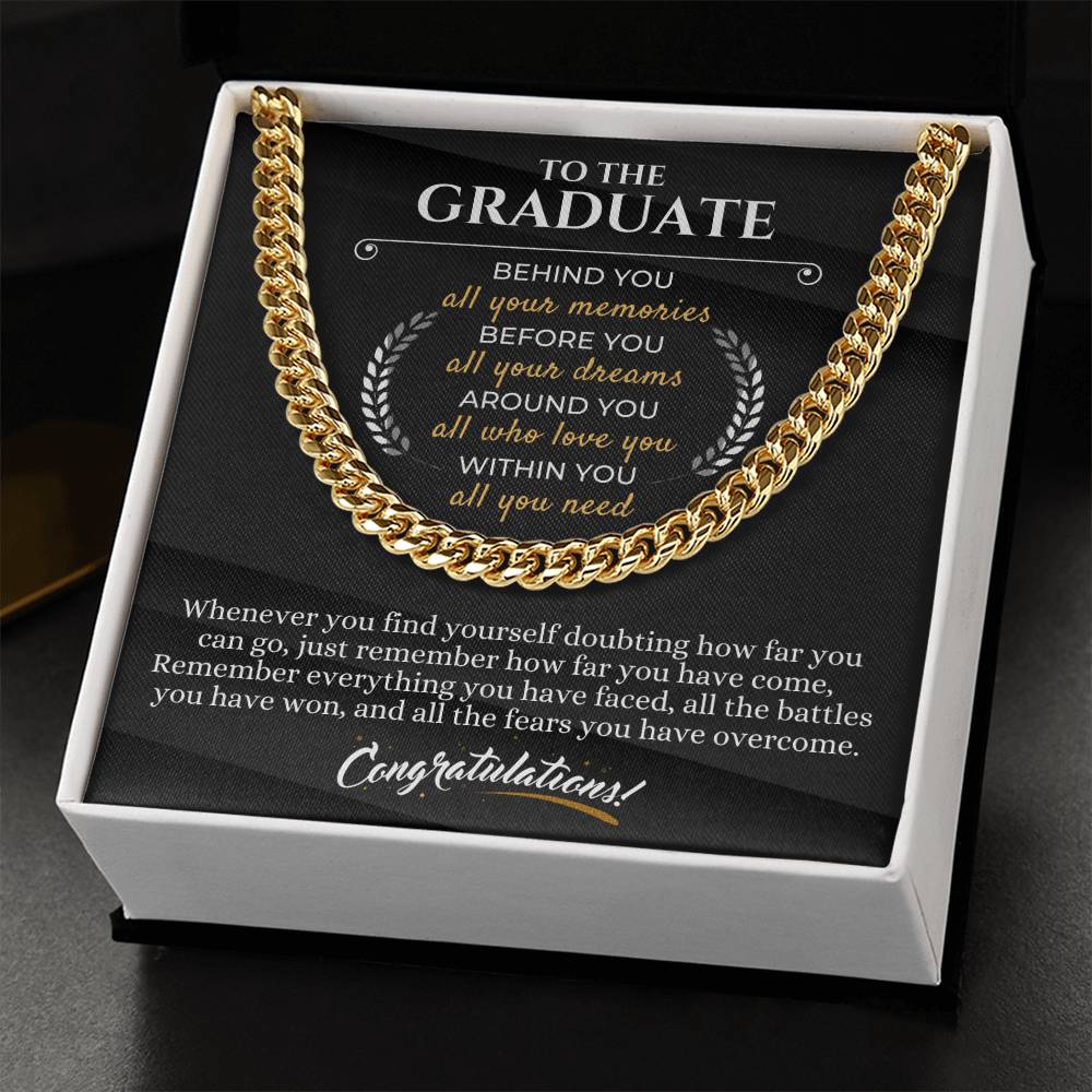 Graduation Gifts For Him Best Graduation Gifts For Boys High School Graduation Gift College Graduation Gift Meaningful Cuban Link Chain