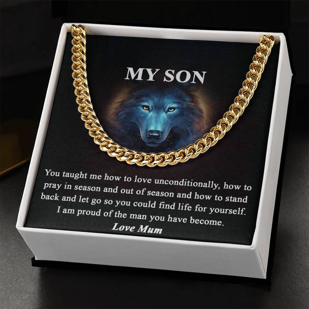To My Son ●Cuban Link Chain ●Unconditional Love