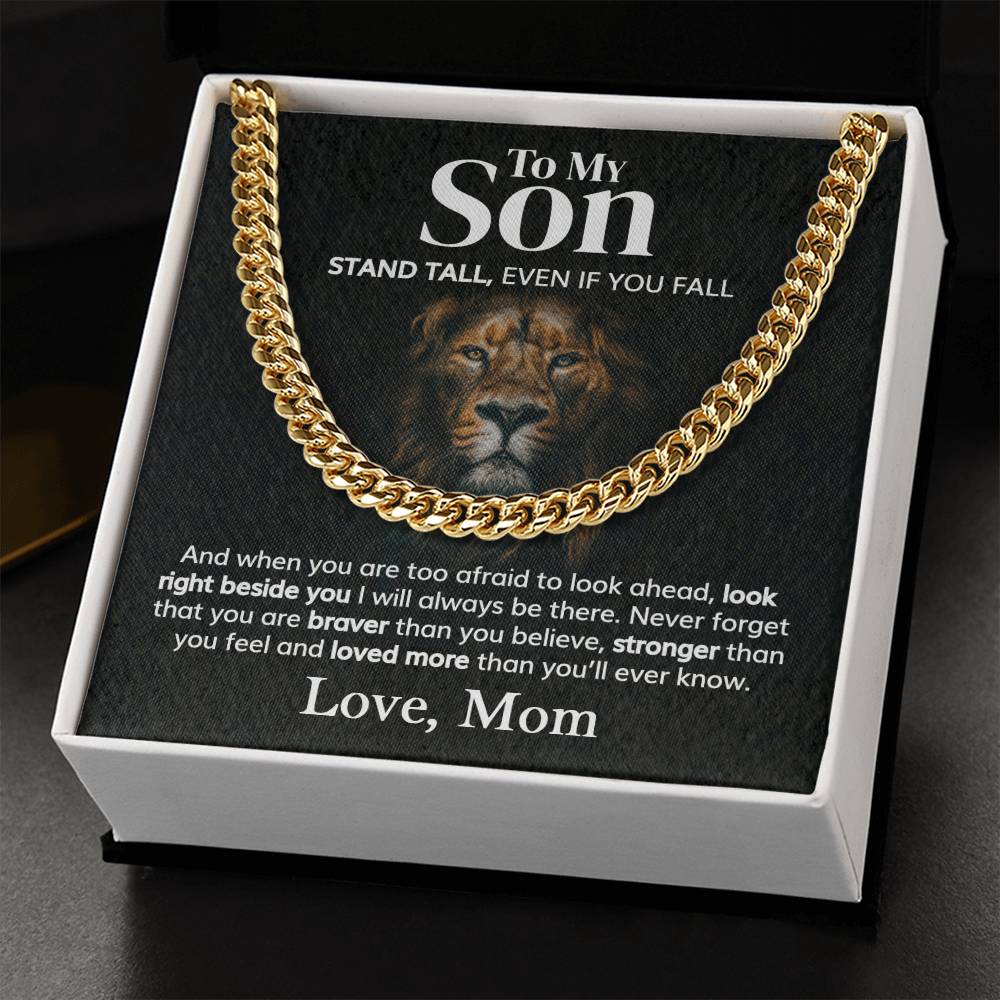 To My Son Chain Necklace Grown Up Son Gift From Mom Son Birthday Graduation Gift Sentimental Gift Cuban Link Chain