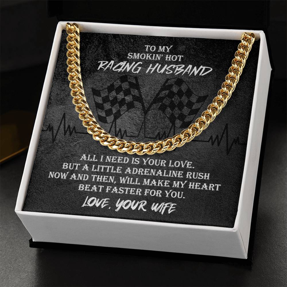 Racing Heavy Durable Cuban Chain Mens Necklace Cuban Link Chain