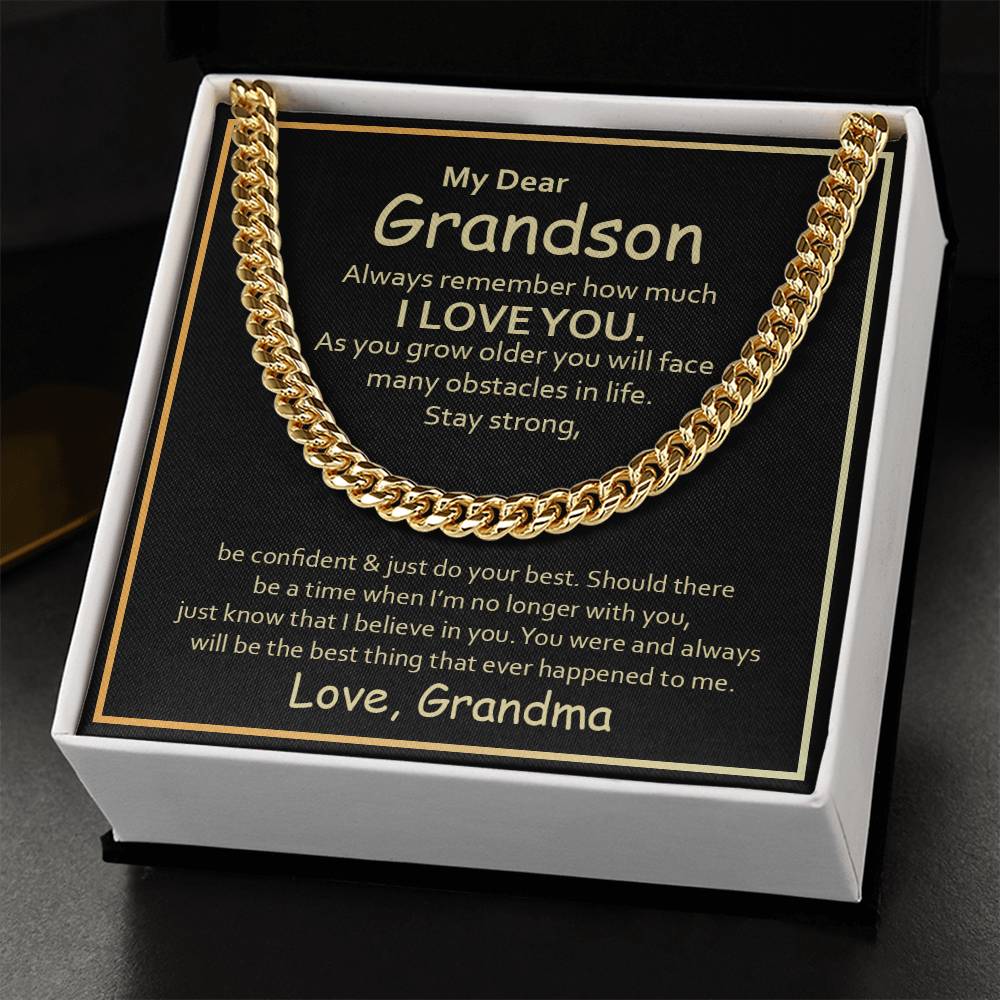 Gift For Grandson  - Cuban Link Chain Necklace - Trending Now
