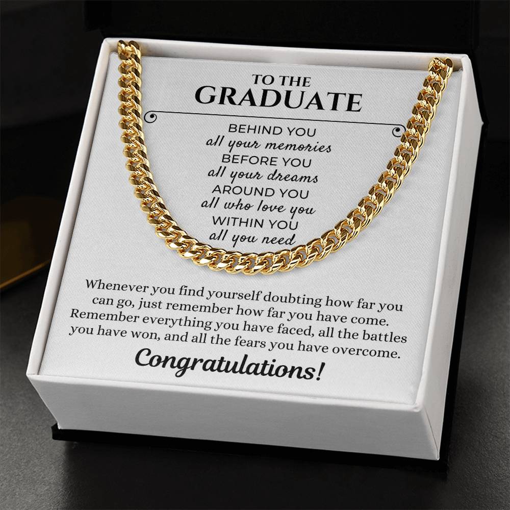 Graduation Gifts For Him Best Graduation Gifts For Boys High School Graduation Gift College Graduation Gift Meaningful Cuban Link Chain