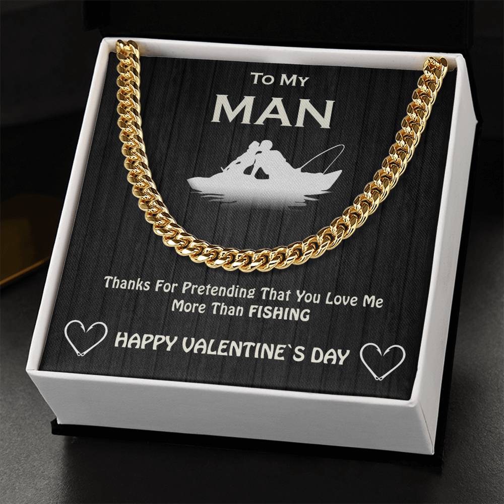 To My Man  Cuban Chain Necklace For Your Valentine Cuban Link Chain