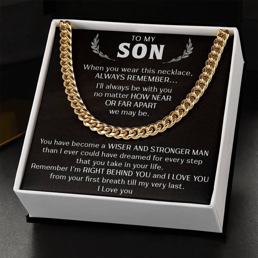 Gift For Son - Stronger Man - Cuban Cuban Link Chain