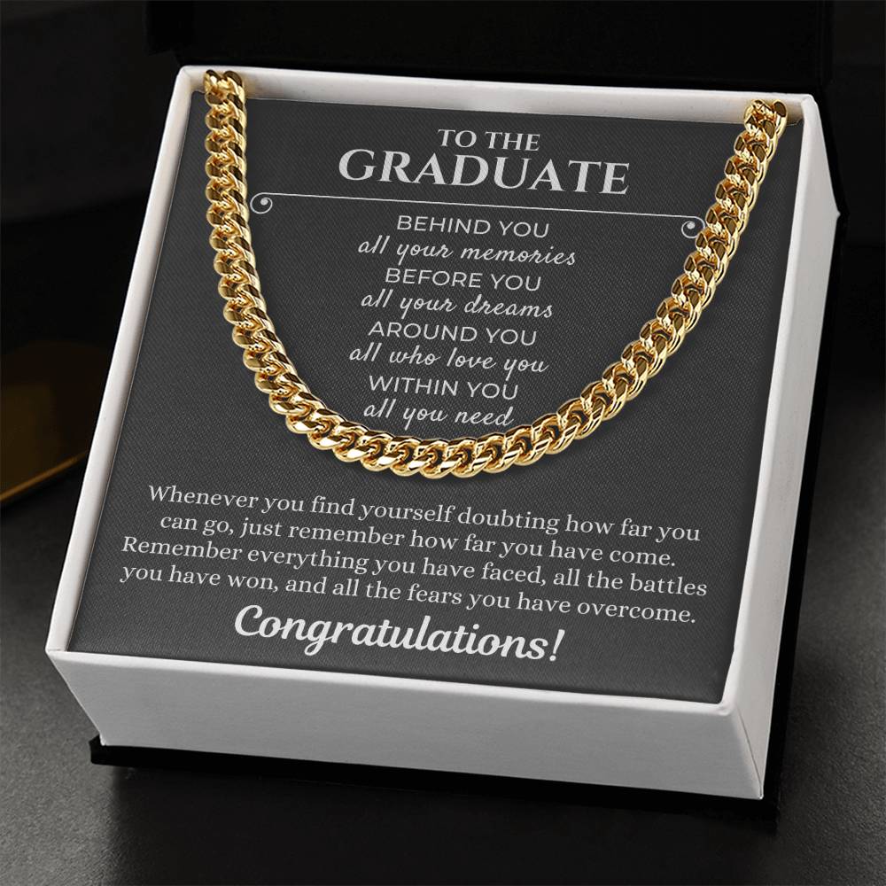 Graduation Gifts For Him Best Graduation Gifts For Boys High School Graduation Gift College Graduation Gift Meaningful Cuban Link Chain