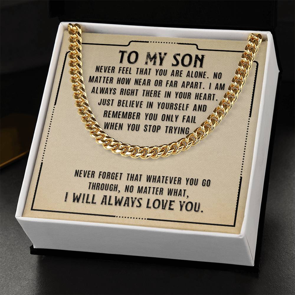 To My Son  🎁 ❤️  Cuban Link Chain Necklace