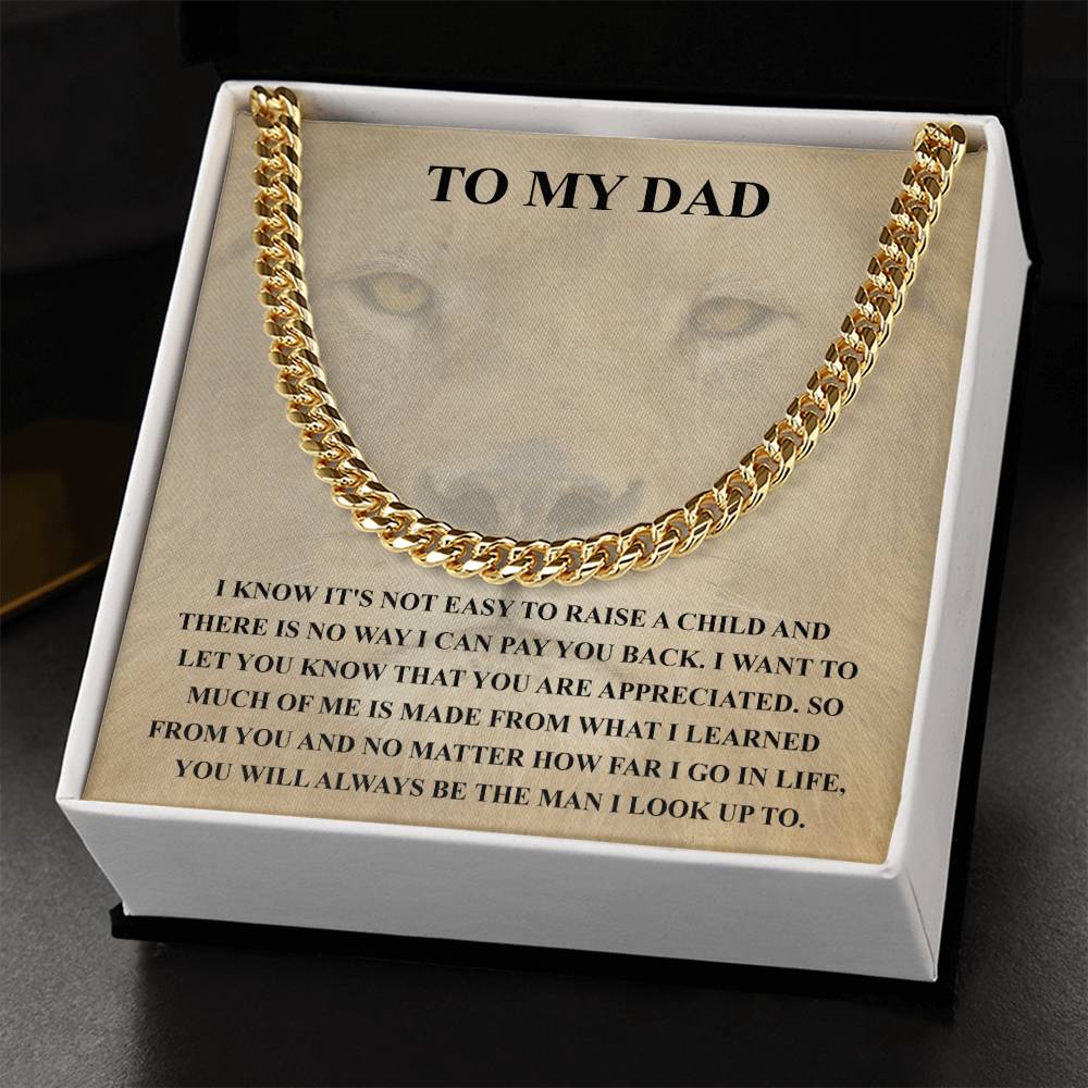 Gifts For Dad From Daughter Fathers Day Gift From Son Silver Cuban Link Chain Dad Birthday Gift Father Of The Bride Fa