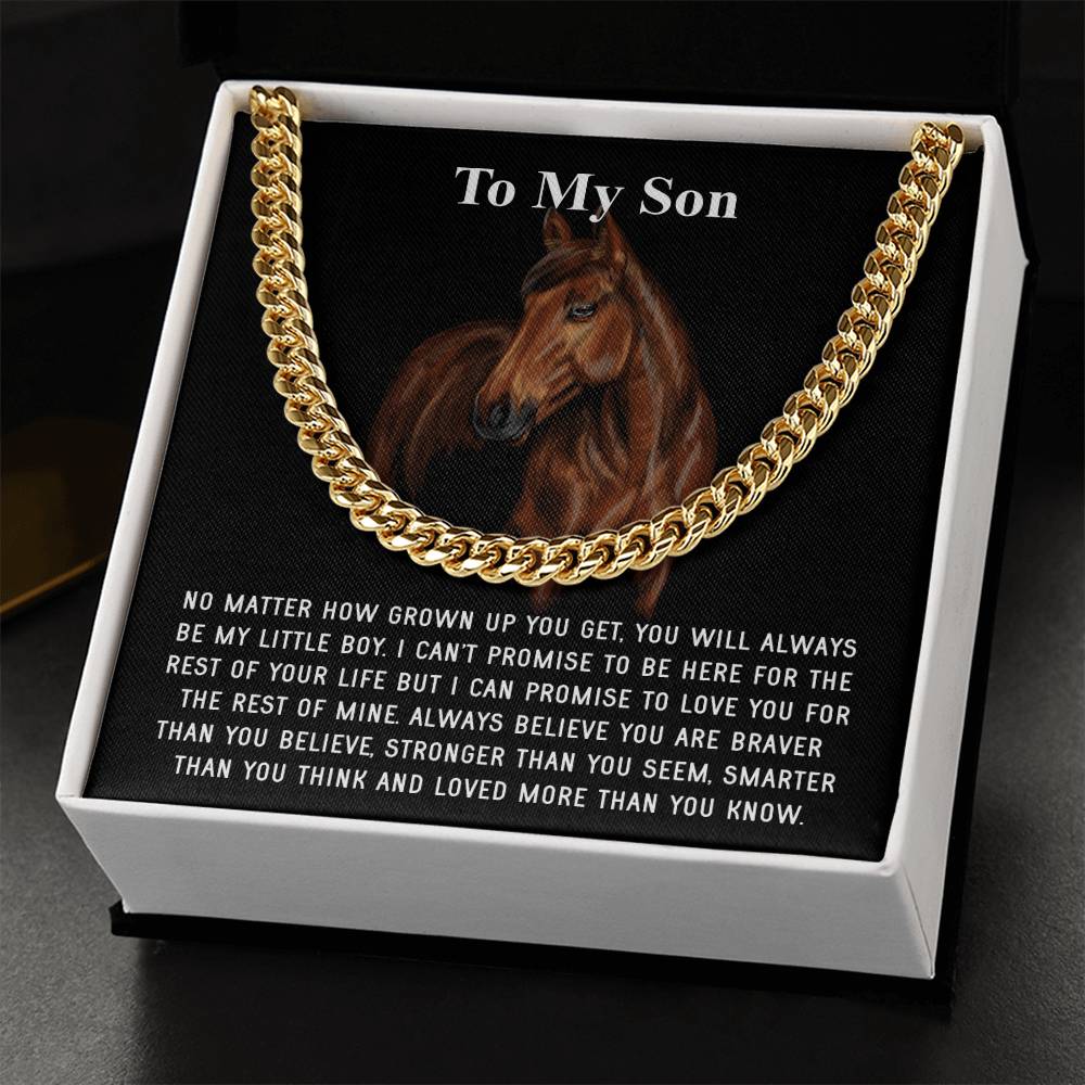 To My Son Necklace Gift For Son Son Graduation Graduate Gift Fathers Day Father Son Gift Mens Silver Cuban Link Chain