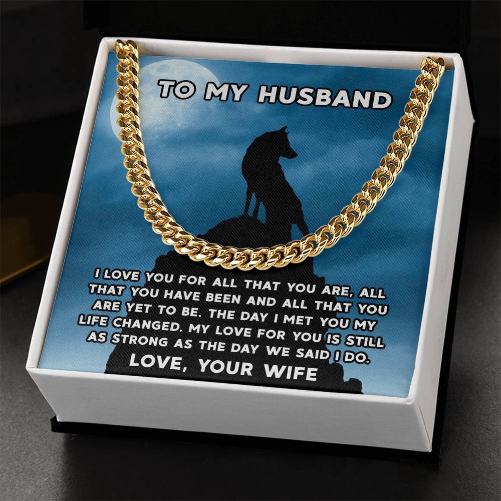 Husband Fathers Day Gift Silver Cuban Link Chain For Men Husband Birthday Gift Anniversary Gift For Husband From Wife